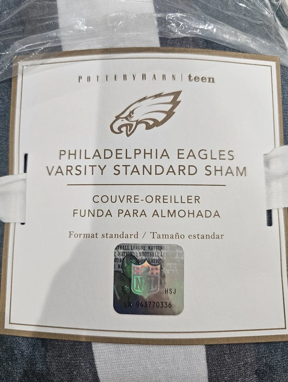 Pottery Barn NFL Philadelphia Eagles Standard Sham NWT